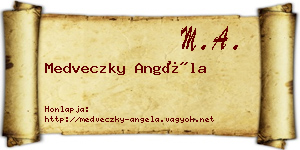 Medveczky Angéla névjegykártya